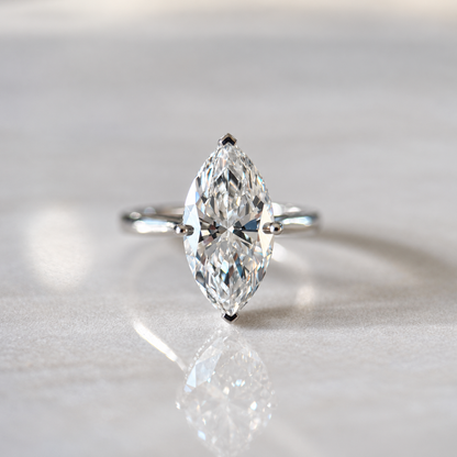 Classic Marquise Cut Hidden Halo - 3ct+ (14mm+, E/VS1+)