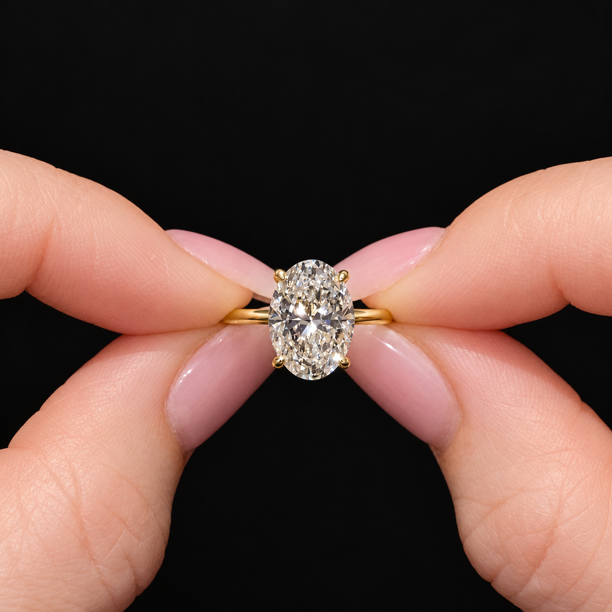 Classic Oval Cut Hidden Halo - 3.35ct+ (11.8mm+, E/VS1+)