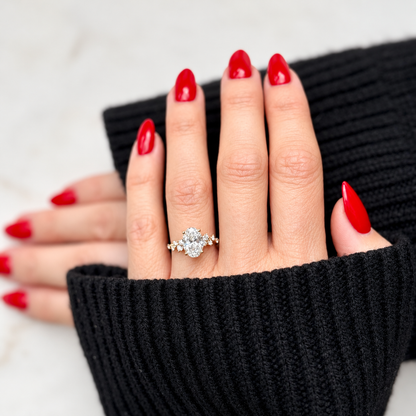Classic Pretty Oval Ring - 2ct+ (10mm+, D/E & VVS)