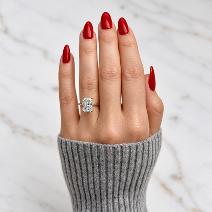 Classic Radiant Cut Hidden Halo - 3ct+ (10mm+, D/E & VVS)