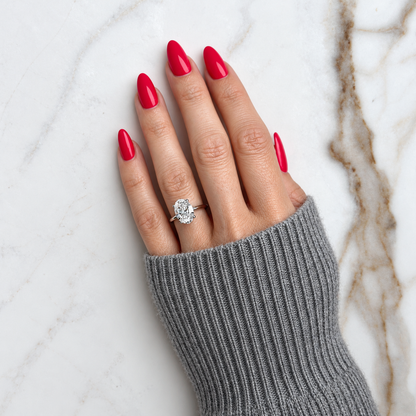 Classic Oval Cut Hidden Halo - 3ct+ (11.5mm+, D/E & VVS)