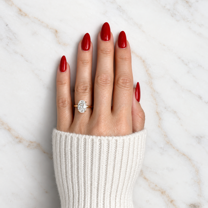 Classic Oval Cut Hidden Halo - 3ct+ (11.5mm+, D/E & VVS)