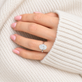 Cathedral Set Classic Oval Cut Solitaire - 3ct+ (11.5mm+, D/E & VVS)