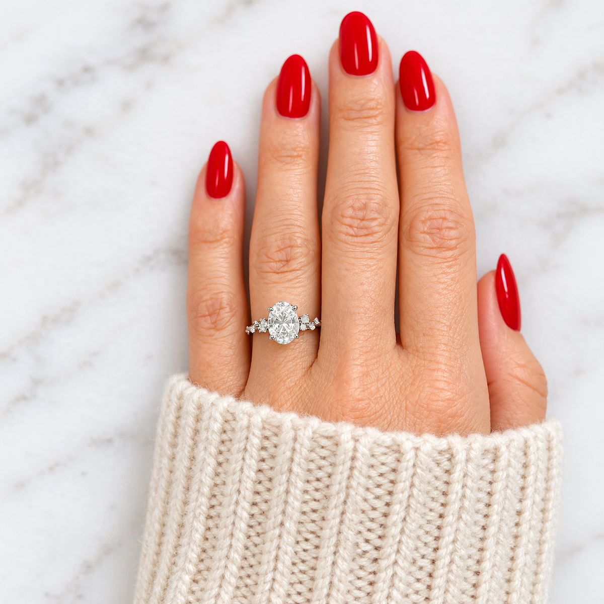 Classic Pretty Oval Ring - 2.50ct+ (10.5mm+, D/E & VVS)