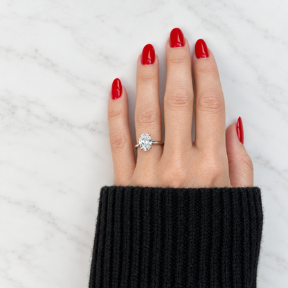 Classic Oval Cut Hidden Halo - 2.50ct+ (10.5mm+, D/E & VVS)
