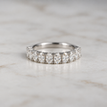Oval Cut Low Set Diamond Band - 0.8ct