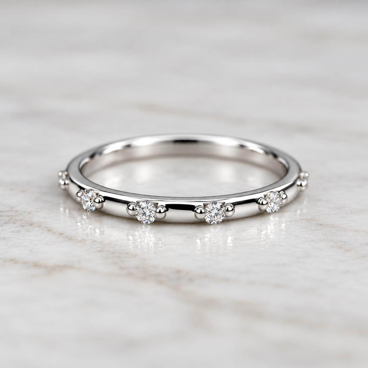 Spaced Diamond Band