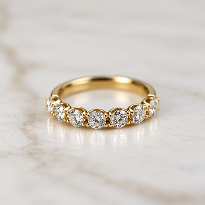 Low Set Half U-Prong Eternity Band - 0.70ct