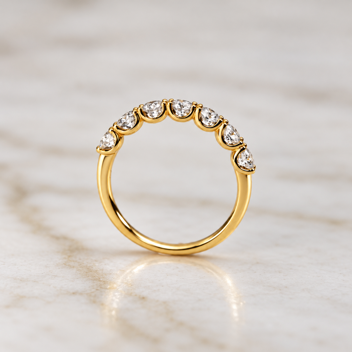 Low Set Half U-Prong Eternity Band - 0.70ct