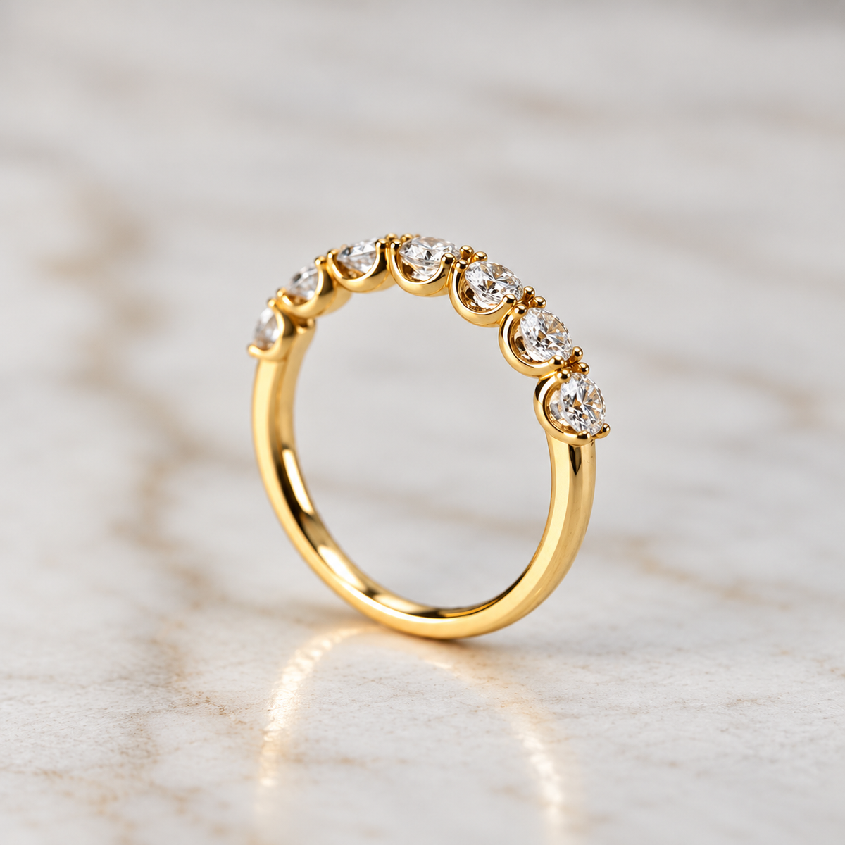 Low Set Half U-Prong Eternity Band - 0.70ct
