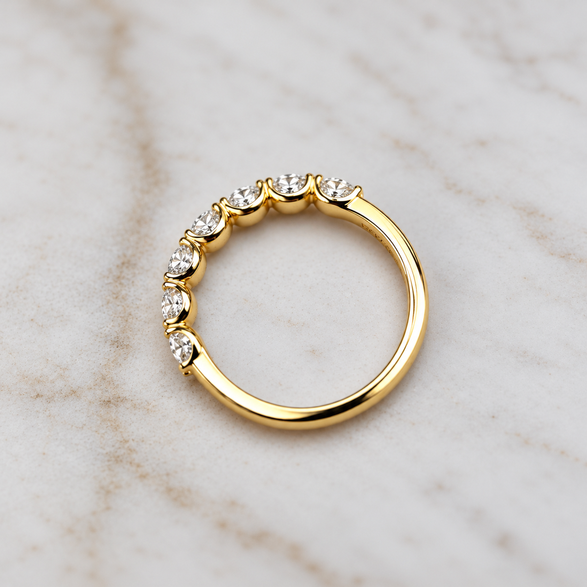 Low Set Half U-Prong Eternity Band - 0.70ct