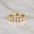Oval Cut Low Set Comfort Fit Diamond Band - 1.40ct