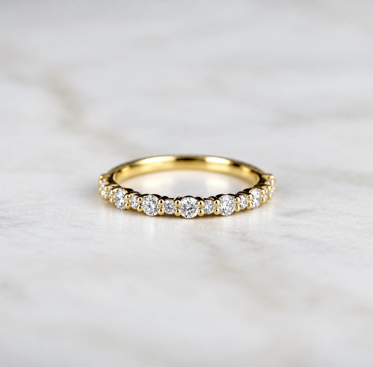 Alternate Round Wedding Band - 0.45ct