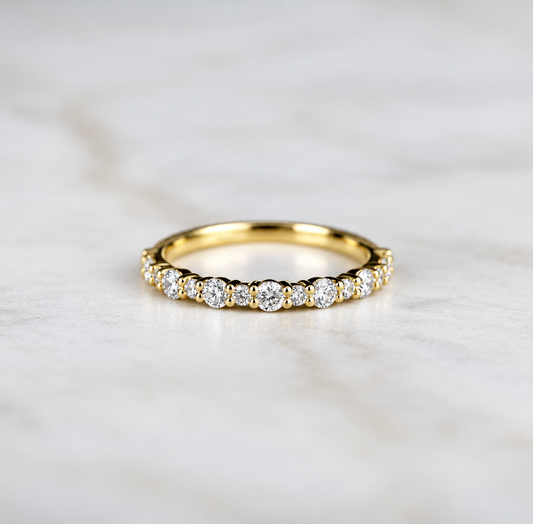 Alternate Round Wedding Band - 0.45ct