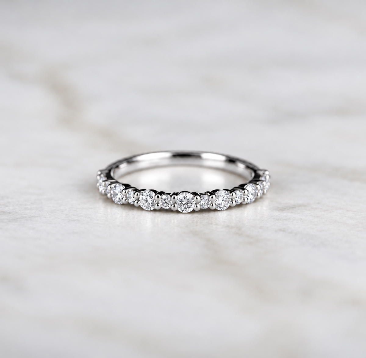 Alternate Round Wedding Band - 0.45ct