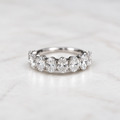 Oval Cut Half Band - 2.5ct