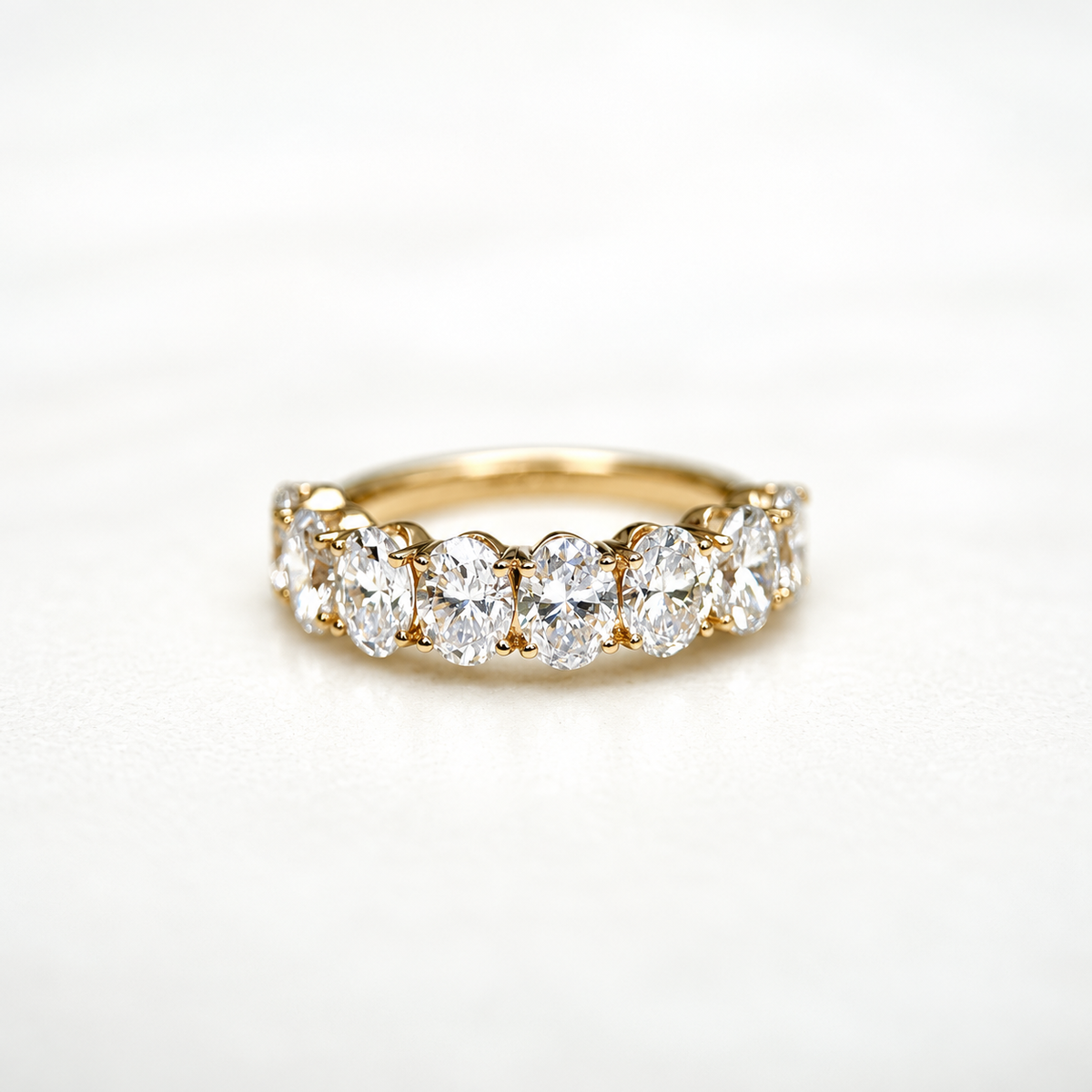 Oval Cut Half Band - 2.5ct