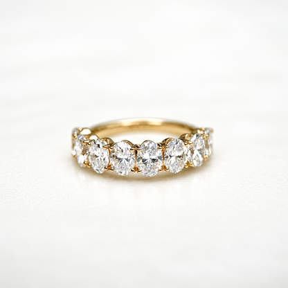 Oval Cut Half Band - 2.5ct