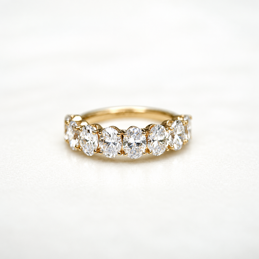 Oval Cut Half Band - 2.5ct