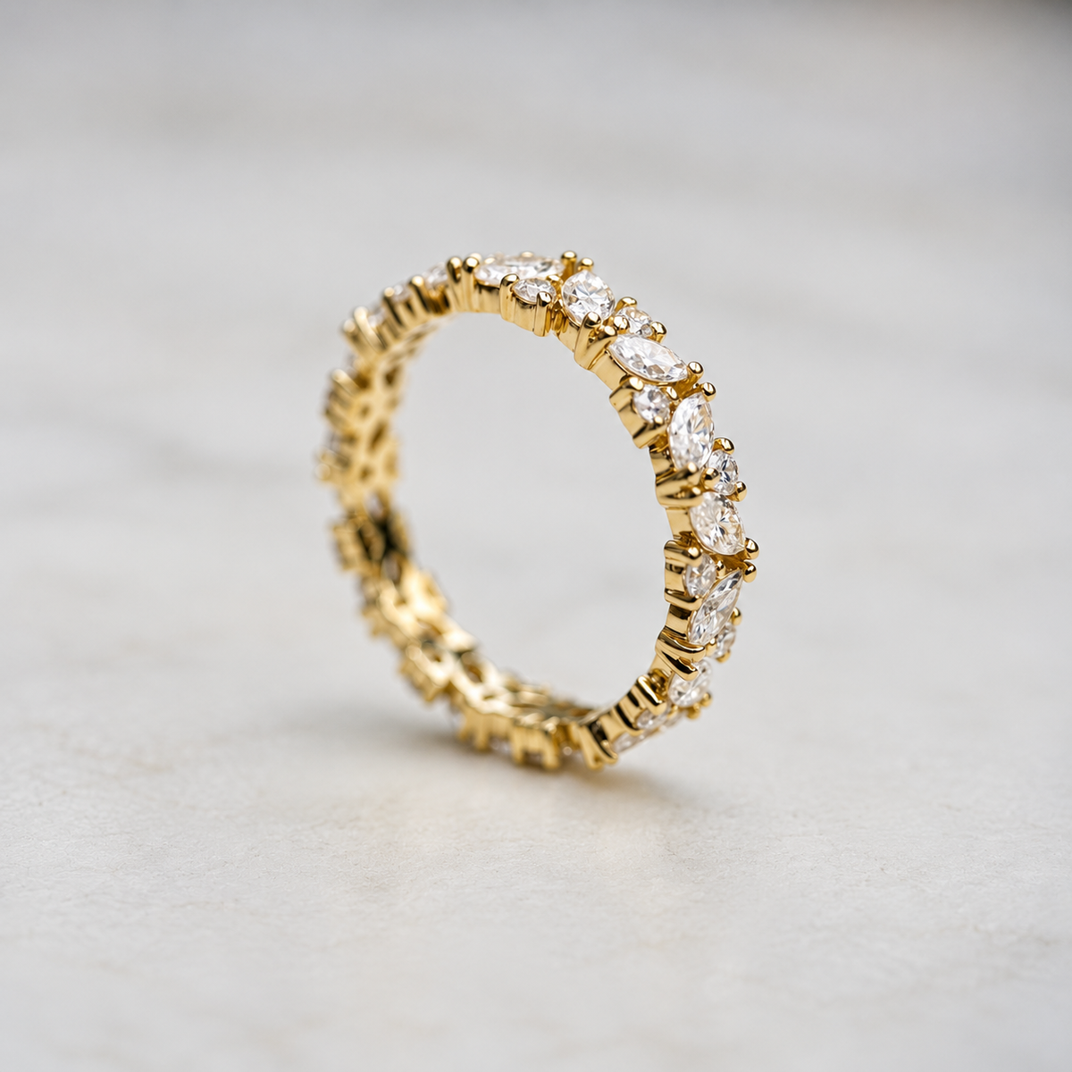 Marquise & Round Cut Full Band - 1.35ct