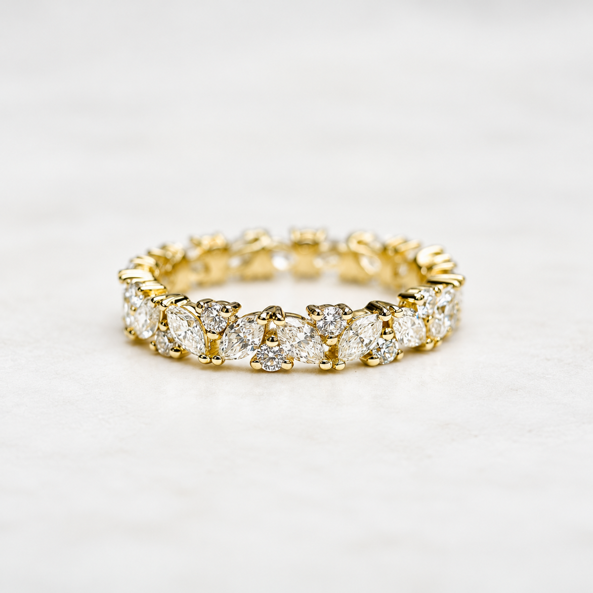 Marquise & Round Cut Full Band - 1.35ct