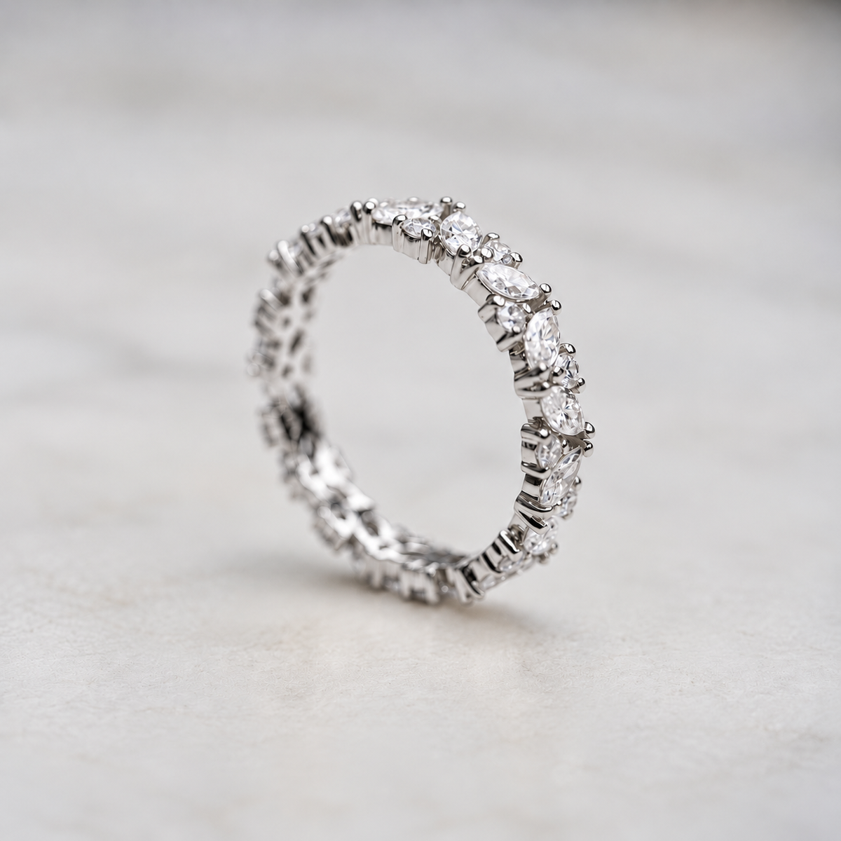 Marquise & Round Cut Full Band - 1.35ct
