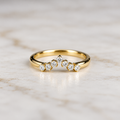 Shaped Delicate Wedding Band - 0.15ct