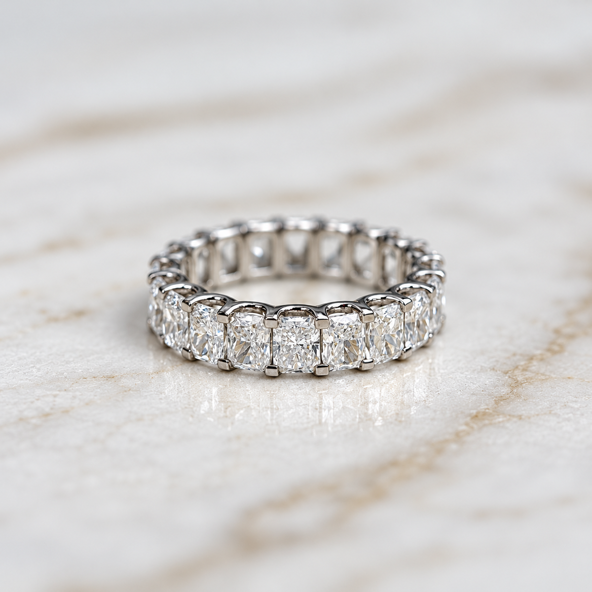 Full Radiant Cut Diamond Band - 3.35ct
