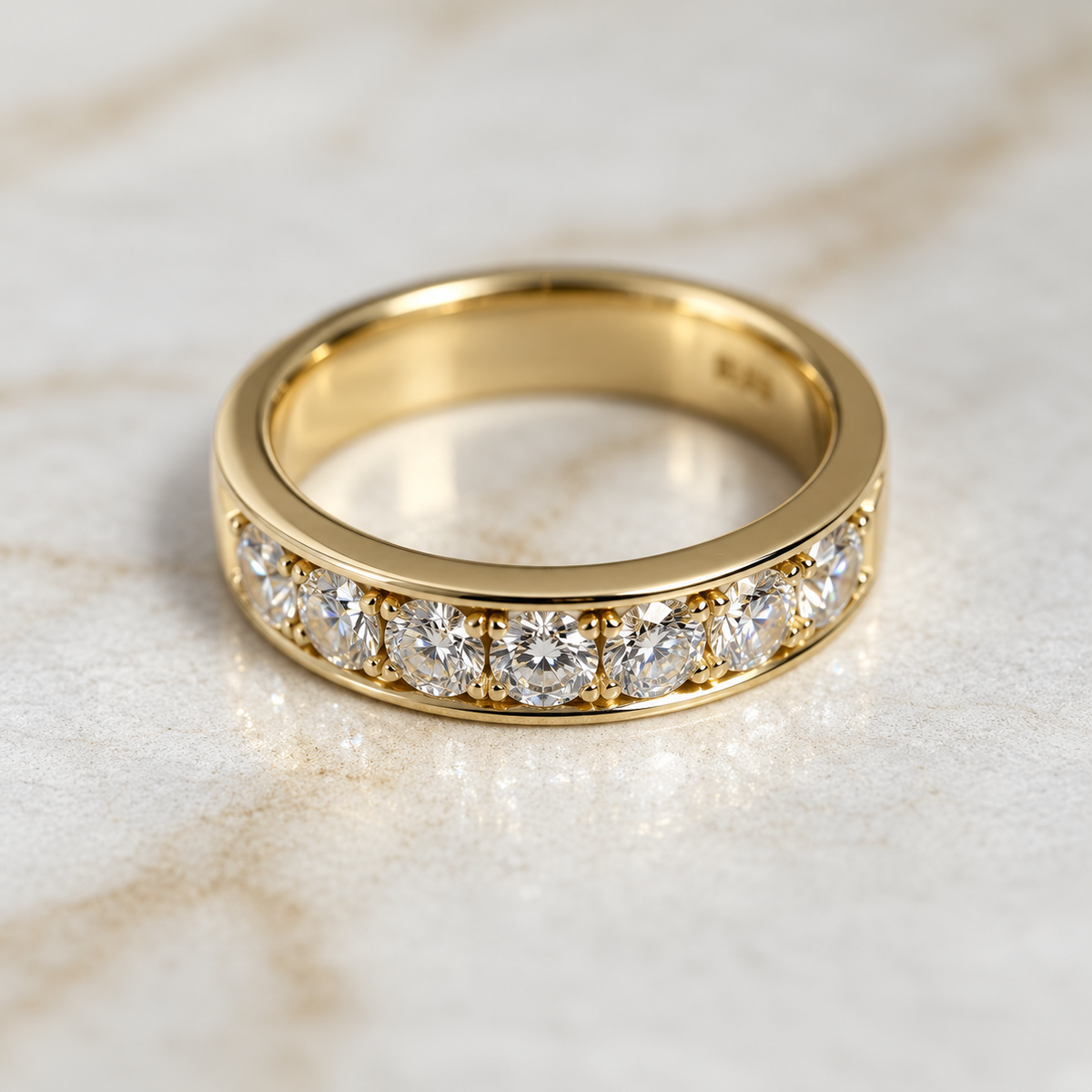 1ct Grain set diamond band