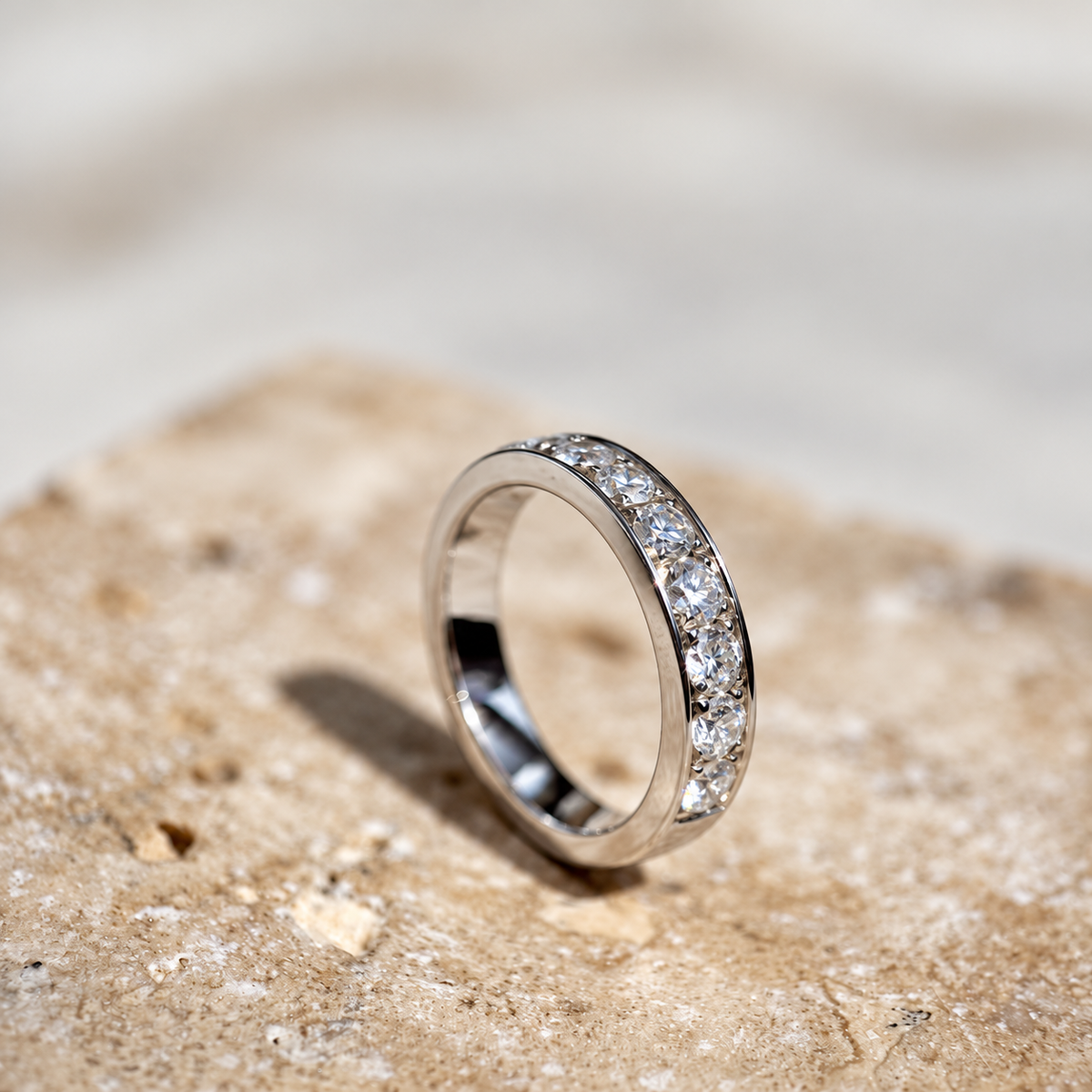 1ct Grain set diamond band
