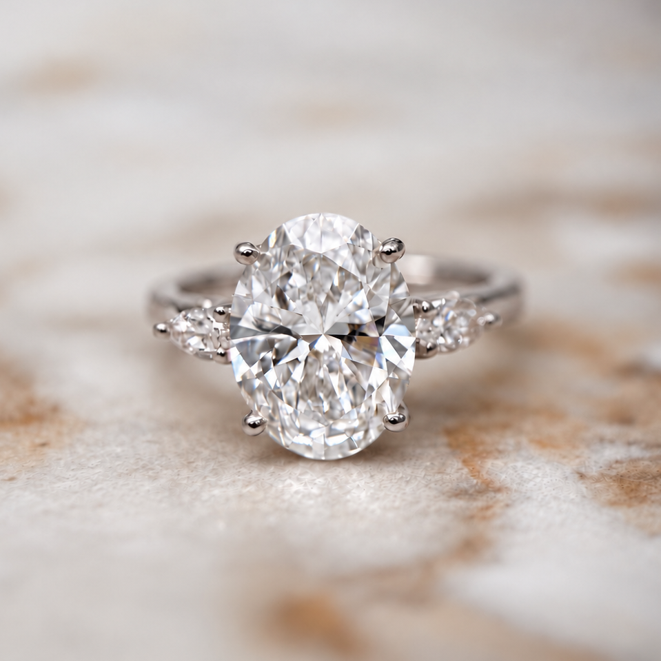 Classic Oval and Pears - 3ct+ (11.5mm+, E/VS1+)