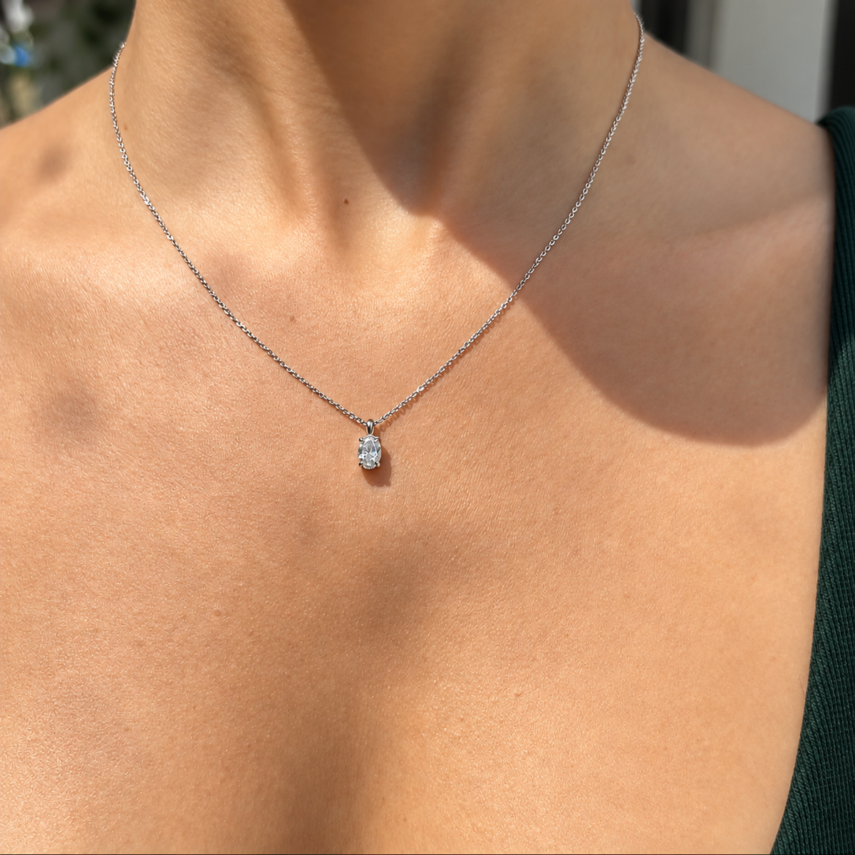 Classic Oval Cut Pendant - 0.50ct