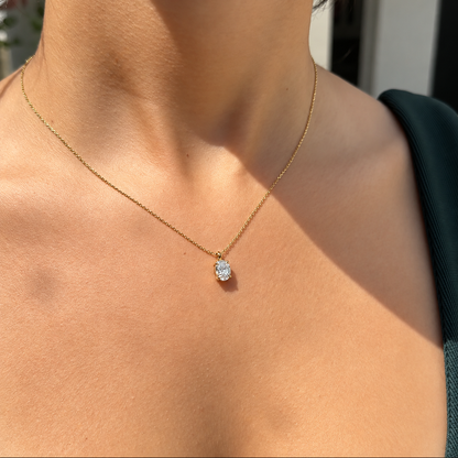 Classic Oval Cut Pendant - 1ct