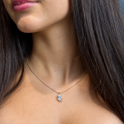 Classic Oval Cut Pendant - 2ct
