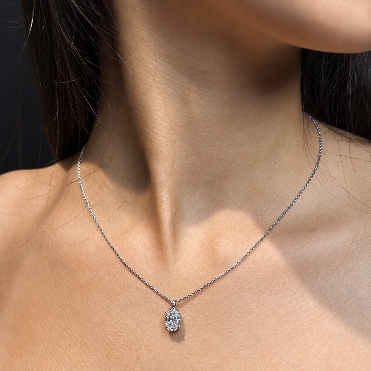 Classic Oval Cut Pendant - 2ct