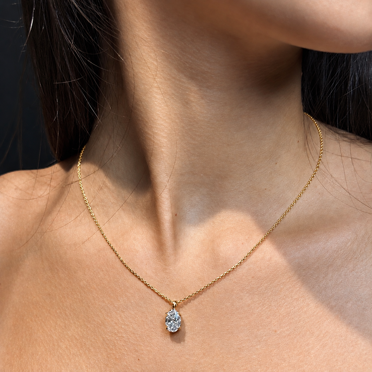 Classic Oval Cut Pendant - 2ct