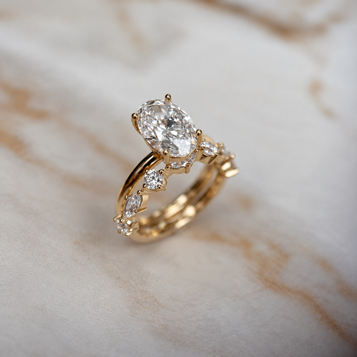 Marquise & Round Cut Band - 0.70ct