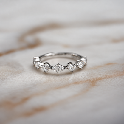 Marquise & Round Cut Band - 0.70ct