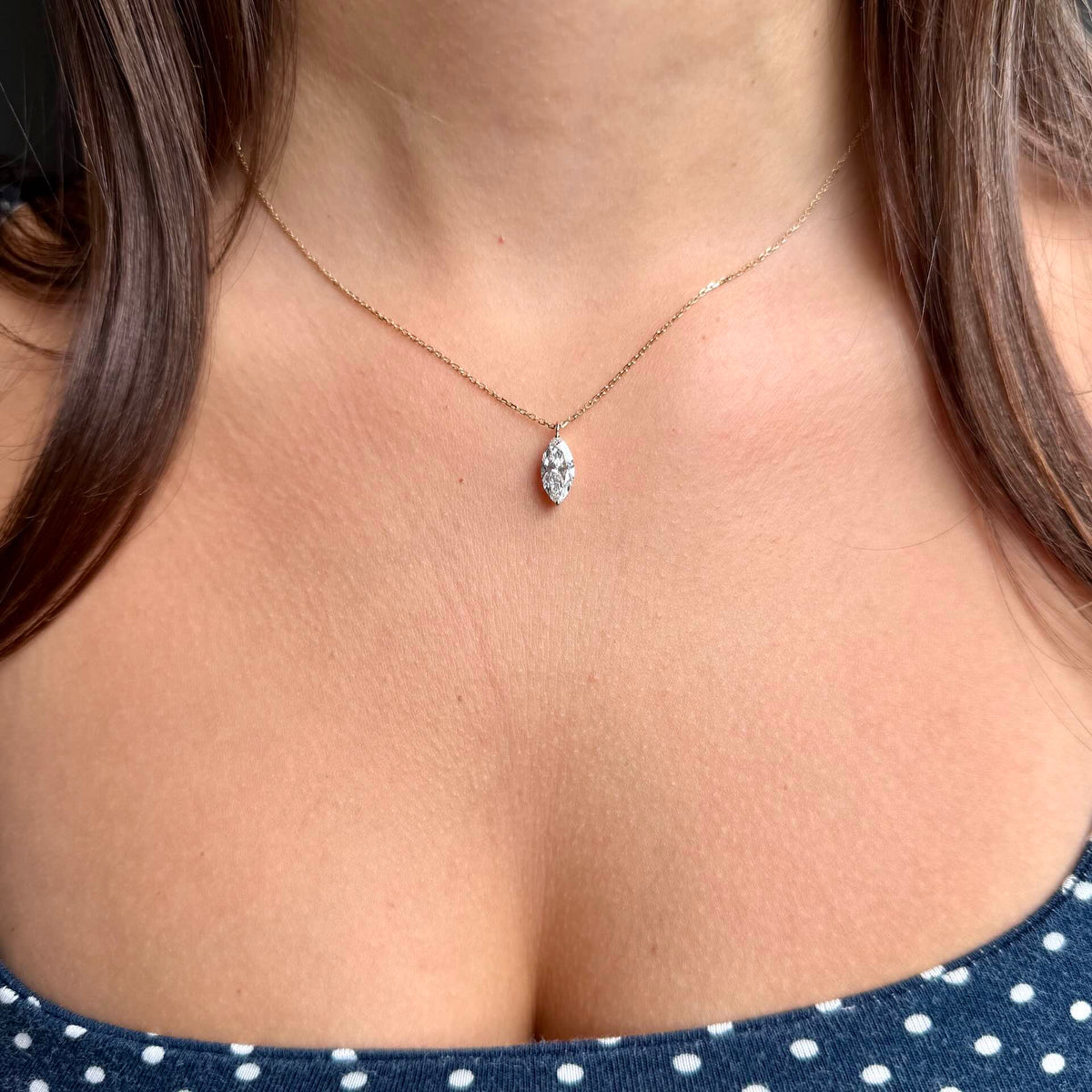 Classic Marquise Cut Pendant - 1ct