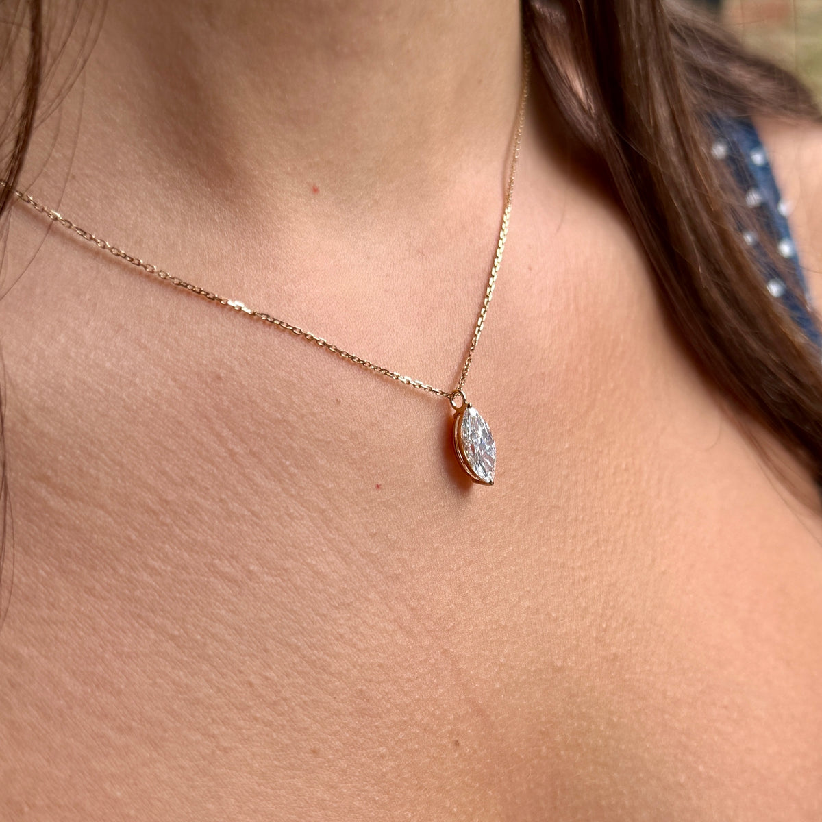 Classic Marquise Cut Pendant - 1ct