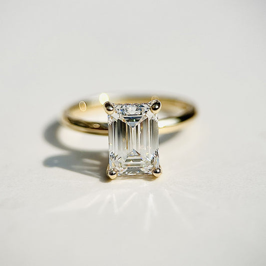 Classic Emerald Cut Hidden Halo - 2ct+ (D/E & VVS)