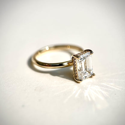 Classic Emerald Cut Hidden Halo - 2ct+ (D/E & VVS)