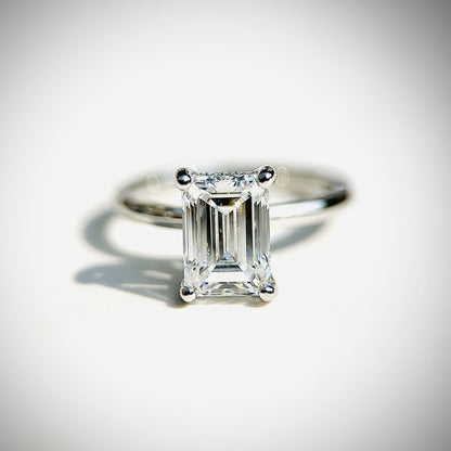 Classic Emerald Cut Hidden Halo - 2ct+ (D/E & VVS)