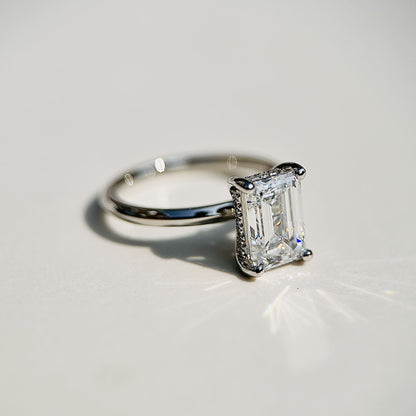 Classic Emerald Cut Hidden Halo - 2ct+ (D/E & VVS)