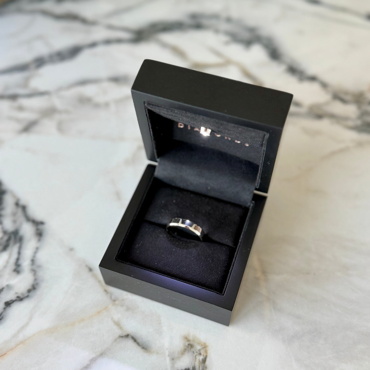 London Diamonds Polished Edge Band with Matt Centre - 5mm