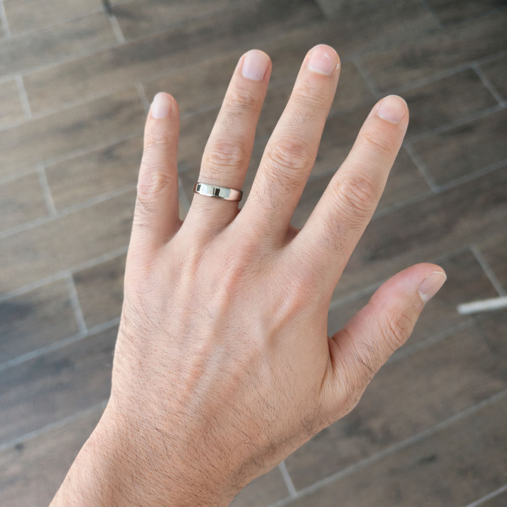 London Diamonds Polished Edge Band with Matt Centre - 5mm