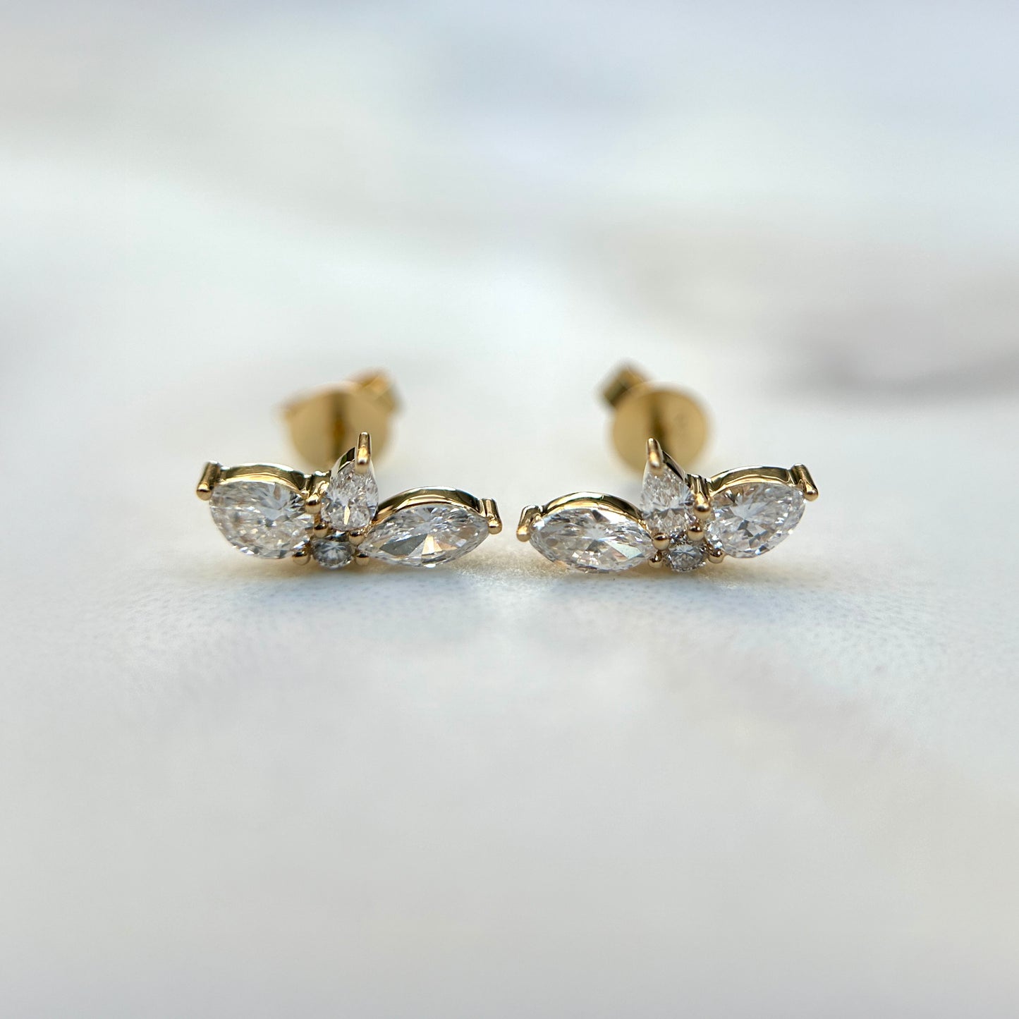 Lotus Flower studs - 0.75ct+