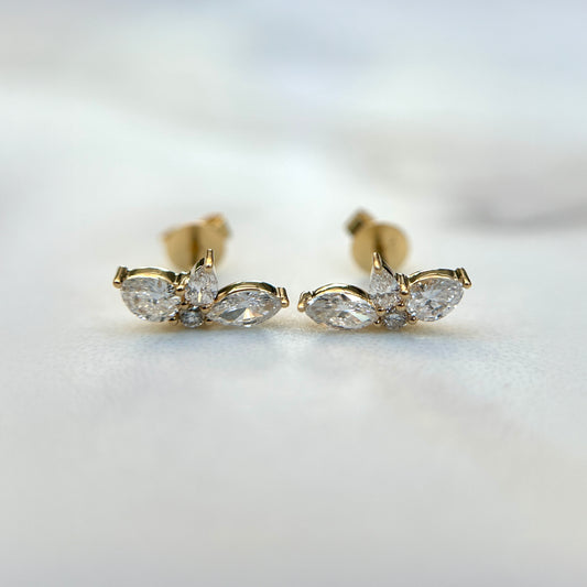 Lotus Flower studs - 0.75ct+