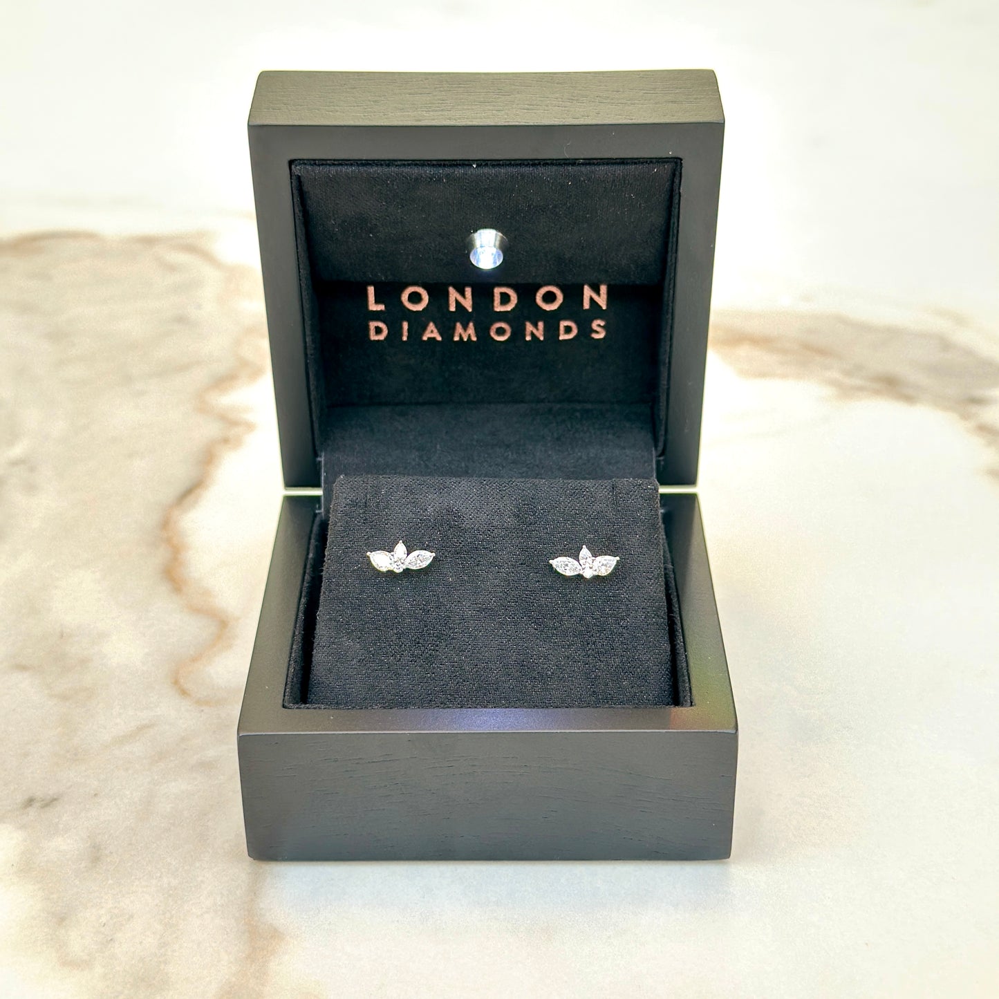 Lotus Flower studs - 0.75ct+