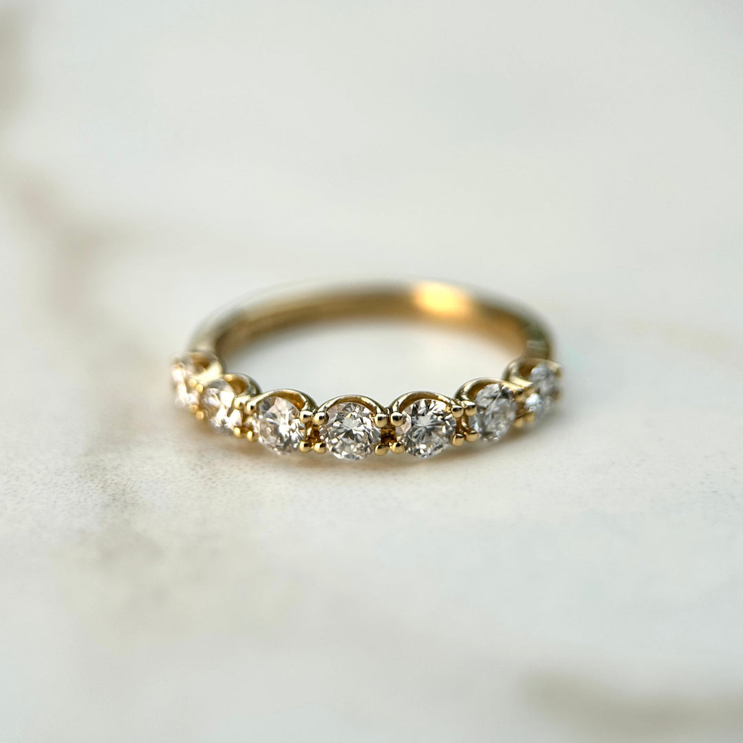 Low Set Half U-Prong Eternity Band – London Diamonds